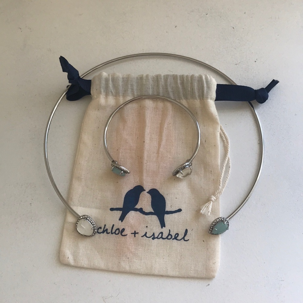 Chloe + Isabel Bianca cuff necklace & bracelet set